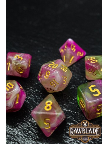 Marble 4 Colors Gothic Dice Set - Coral Pink