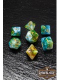 Marble 4 Colors Gothic Dice Set - Celestial Blue