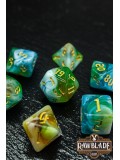 Marble 4 Colors Gothic Dice Set - Celestial Blue