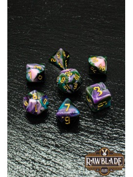 Marble 4 Colors Gothic Dice Set - Cosmic Purple