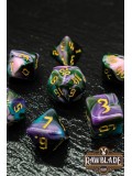 Marble 4 Colors Gothic Dice Set - Cosmic Purple