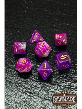 Marble 4 Colors Gothic Dice Set - Nacre Pink