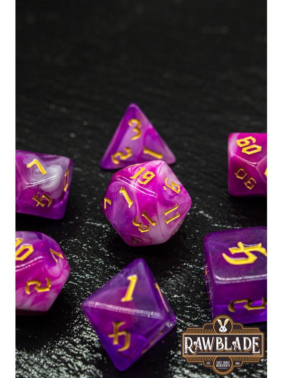 Marble 4 Colors Gothic Dice Set - Nacre Pink