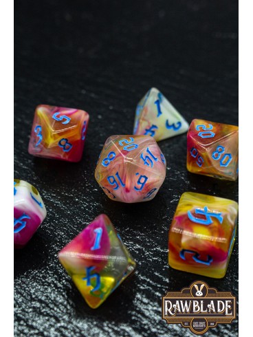 Marble 4 Colors Gothic Dice Set - Tropical Peach