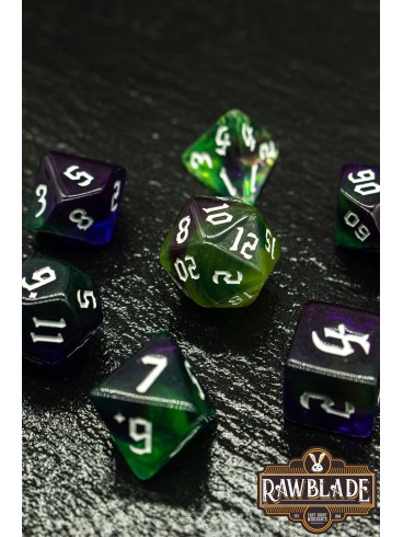 Marble 4 Colors Gothic Dice Set - Spectral Night