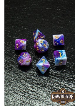 Marble 4 Colors Gothic Dice Set - Midnight Blue