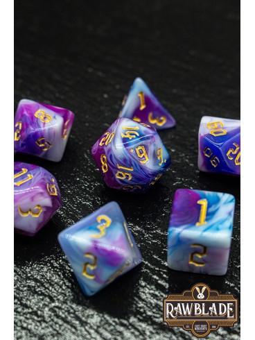 Marble 4 Colors Gothic Dice Set - Midnight Blue