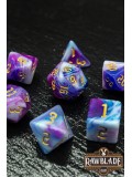 Marble 4 Colors Gothic Dice Set - Midnight Blue