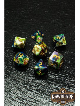 Marble 4 Colors Gothic Dice Set - Forest Essence