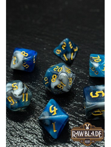 Marble 4 Colors Gothic Dice Set - Starry Night