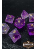 Marble Transparent Dice Set - Transparent Purple