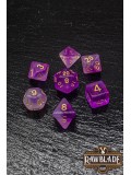 Marble Transparent Dice Set - Transparent Purple