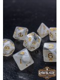 Marble Transparent Dice Set - Transparent White