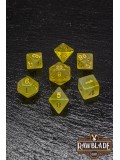 Marble Transparent Dice Set - Transparent Yellow