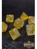 Marble Transparent Dice Set - Transparent Yellow