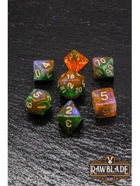 Nebula Dice Set - Verdant Stardust