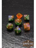 Nebula Dice Set - Verdant Stardust