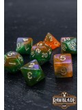 Nebula Dice Set - Verdant Stardust