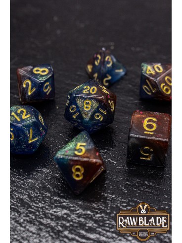 Nebula Dice Set - Nebulous Bloodstone