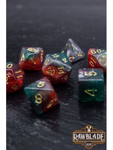 Nebula Dice Set - Verdant Azure