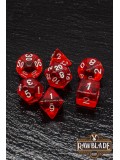 Transparent Dice Set - Red