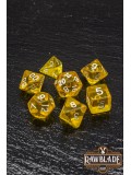 Transparent Dice Set - Yellow