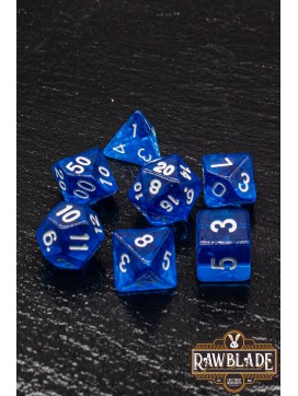 Transparent Dice Set - Blue