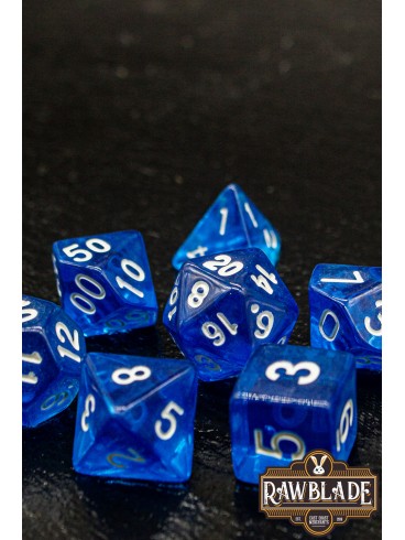 Transparent Dice Set - Blue