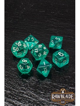 Transparent Dice Set - Turquoise