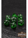 Transparent Dice Set - DarkGreen