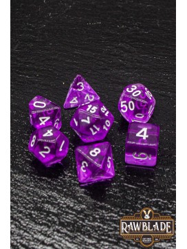 Transparent Dice Set - Purple