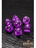 Transparent Dice Set - Purple