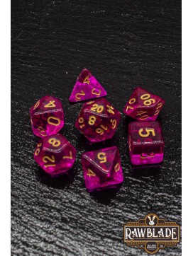 Transparent Dice Set - Magenta