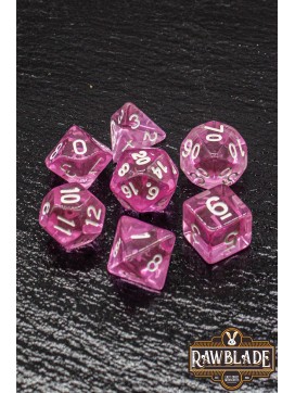 Transparent Dice Set - Bubblegum