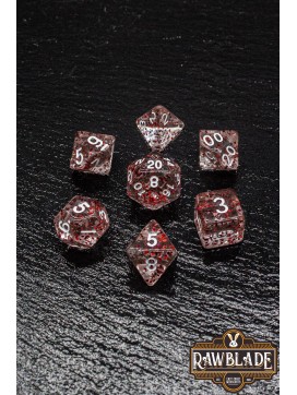 Transparent Glitter Dice Set- Dark