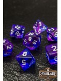 Transparent 2 Colors Dice Set - Blue/Purple