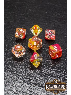 Transparent 2 Colors Dice Set - Summer Sun