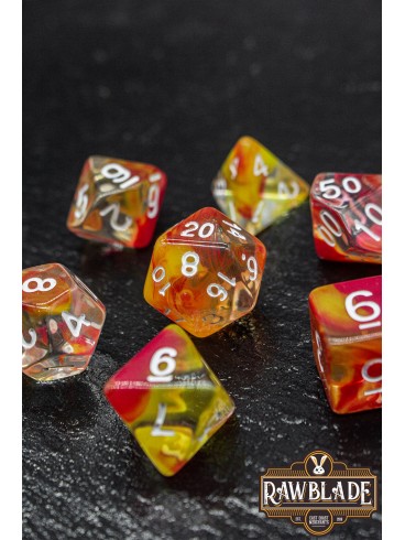 Transparent 2 Colors Dice Set - Summer Sun