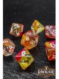 Transparent 2 Colors Dice Set - Summer Sun