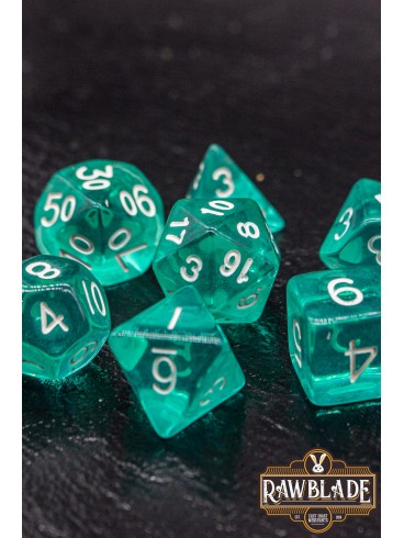 Transparent Dice Set - Turquoise