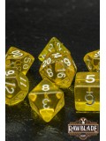 Transparent Dice Set - Yellow