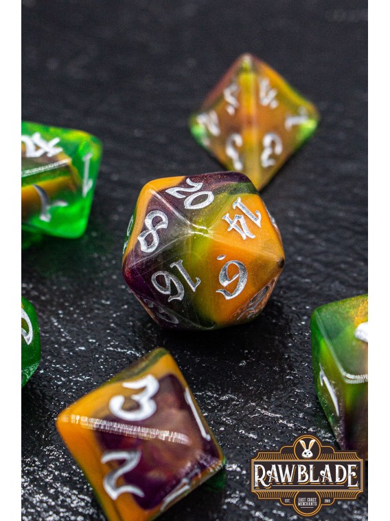 Gothic Nebula Dice Set - Borealis Galaxy