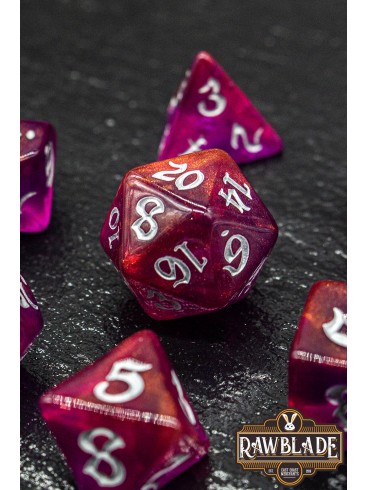 Gothic Nebula Dice Set - Crimson Cosmos