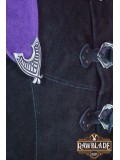 Karanthir Leather Jerkin - Black/Purple